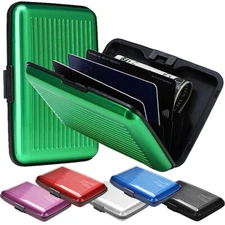 Safe RFID Blocking Minimalism Metal Aluminum Wallets Hard Card Case Card Holder