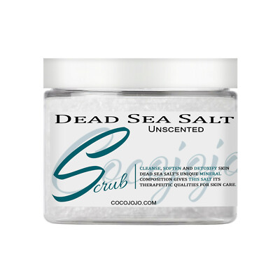 Dead sea salt scrub deep exfoliating body pores bath face skin cleanser non-gmo