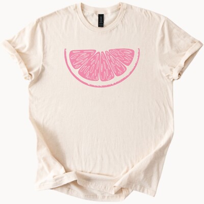 Pink Grapefruit Slice Graphic T Shirt Cute Fruit Summer Aesthetic Tee