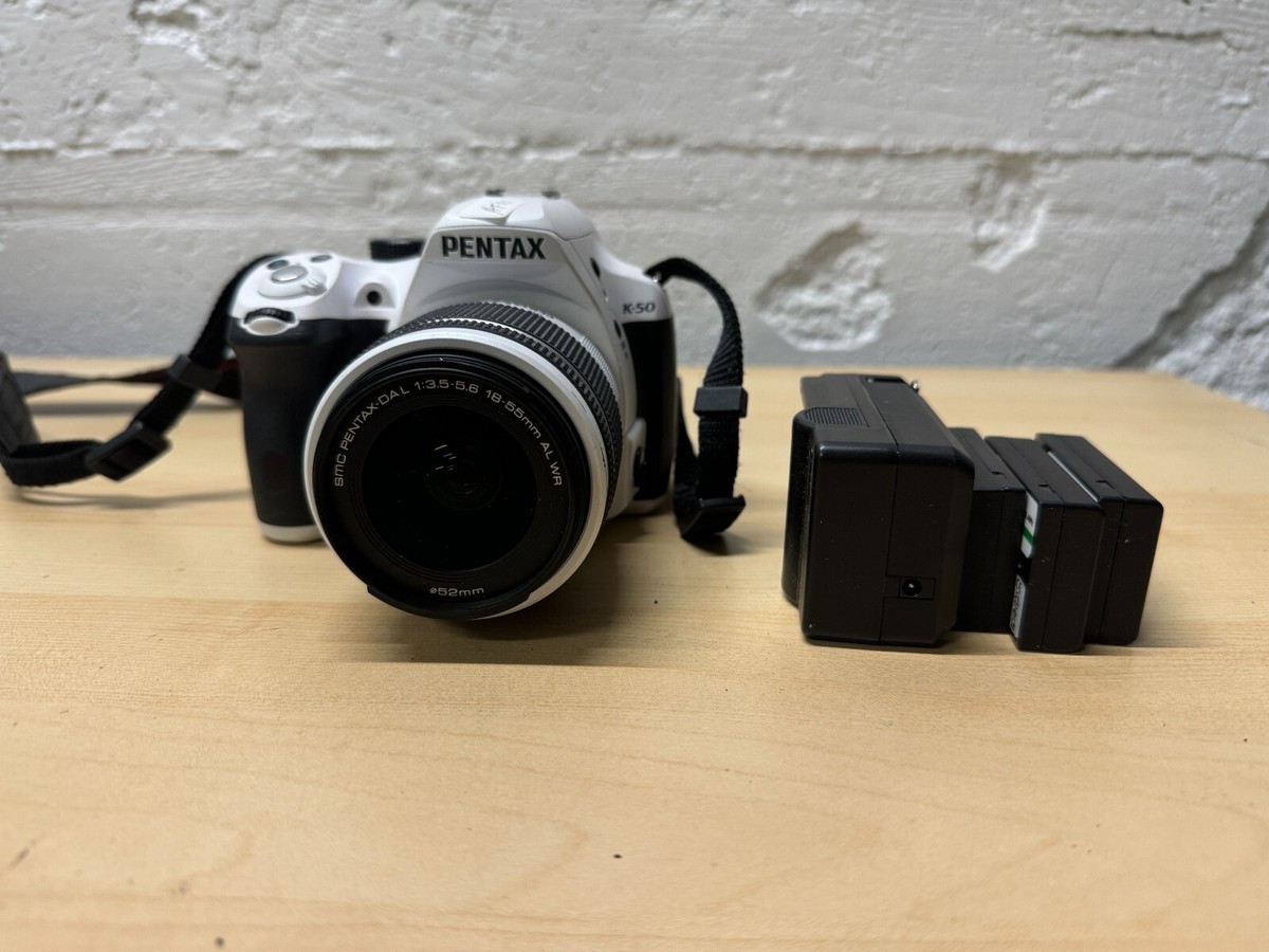 Dslr Camera K50 Pentax Ricoh PENTAX K−50 W Zoom Kit White DSLR 