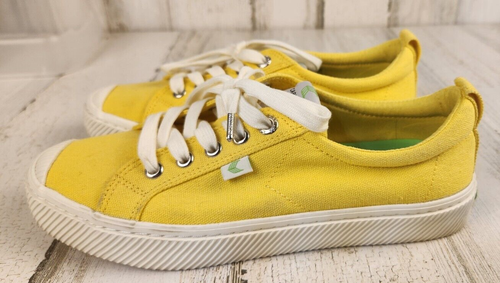 Cariuma Damen Größe 8, Herren 6,5 OCA Niedrig Gelb Canvas Turnschuhe Schuhe 100103401 - Bild 1 von 23