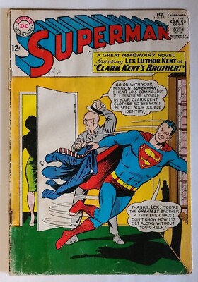SUPERMAN #175 (DC 1965) SILVER AGE! EST~G (2.0) LEX LUTHOR CLARK KENT'S BROTHER!