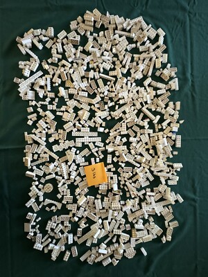 Mega Bloks Vintage Building Bricks & Pieces White  3 lbs Lot