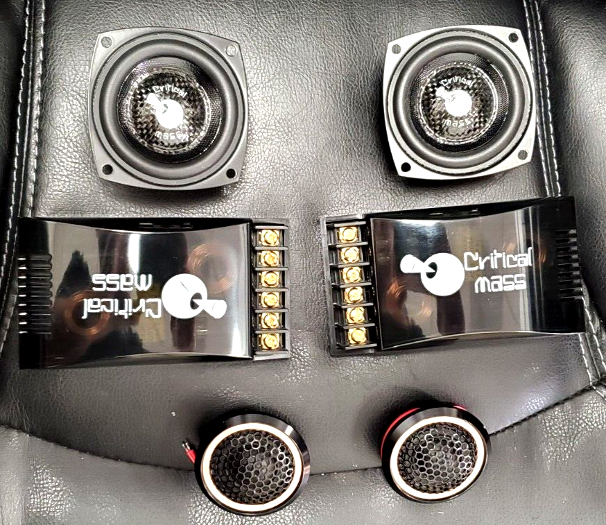 2.5'' CRITICAL MASS DASH SPEAKER CARBON FIBER 2 WAY COMPONENTS