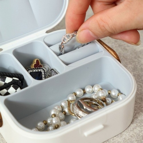 Jewelry Box with Compartment Jewelry Organizer Case Delicate Jewellery Container - Picture 5 of 17