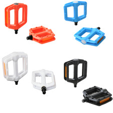 BMX Bike Pedals X-Rated Flat Platform 1/2" DX Style Studded Blue Black White