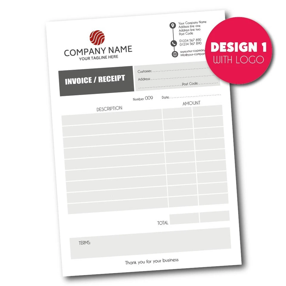 Personalised A4 Duplicate Invoice Book • Order Pad • NCR Pad • Receipt Pad - Image 3 of 4