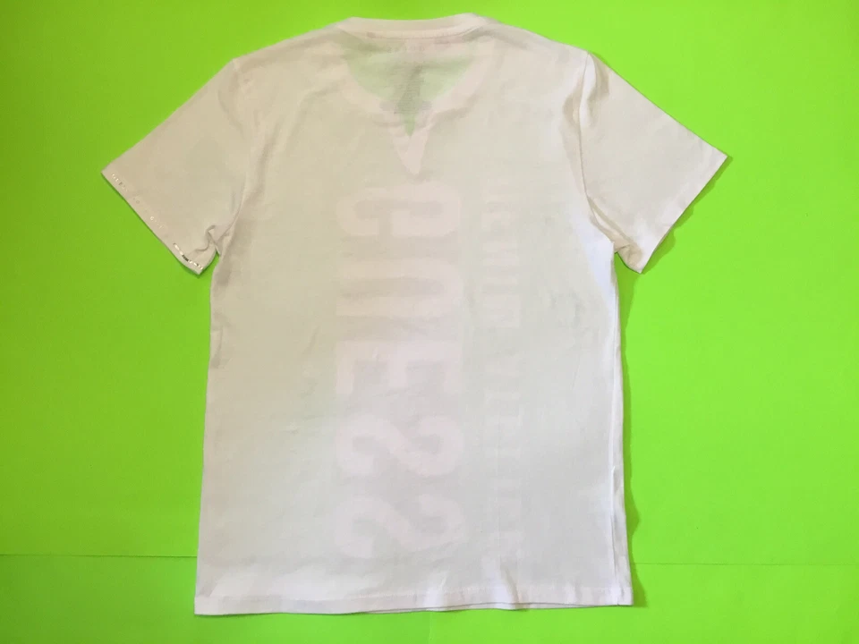 GUESS Los Angeles Men’s Short Sleeve T-Shirt SMALL White w/Silver Cotton - Image 2 of 4