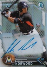 2016 Bowman Chrome CPA-JN John Norwood Rookie Auto Refractor /499 Prospects RC
