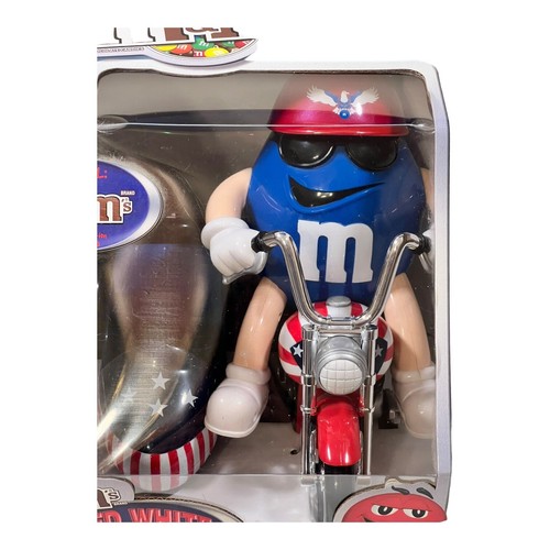 *RARE* USA M&M Blue Freedom Rider Motorbike & Sidecar Candy Dispenser in NIB - Picture 2 of 8