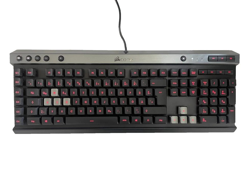 Corsair Raptor K30 Gaming Keyboard USB Red LED Macro Anti-Ghosting QWERTZ DE - Image 2 of 2
