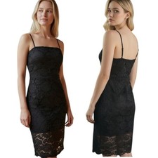 EXPRESS 🔖NWT! Black Corded Lace Bodycon Cocktail Dress - Size 6