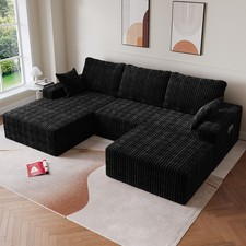 Boneless U-shaped Sofa Bed Modular Couch Sectional Sofa 107.09