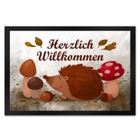 Herzlich Willkommen FußMatte XL In 40X60 Cm Mit Niedlichem Igel