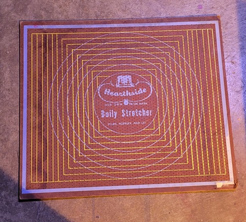 Vintage Hearthside Doily Stretcher – 1950s Sears Roebuck Textile Decor