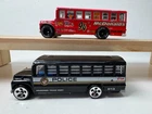 Vintage 1988 Hot Wheels Police & Bill Elliott McDonalds NASCAR School Bus Lot