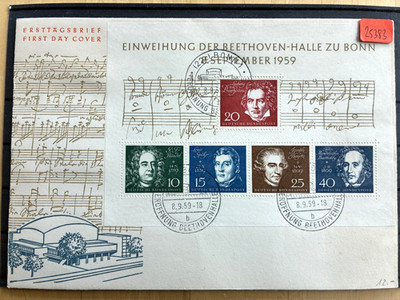 Bund Block 2 Beethoven FDC