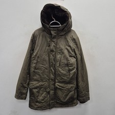 Schott NYC Waxed Cotton Snorkel Hooded Parka Military Winter Coat Jacket Large