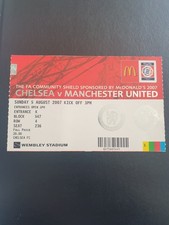Chelsea V Manchester United 2007 FA Community Shield Match Ticket Stub