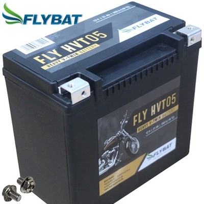 Motorrad Batterie FlyBat FLYHVT05 / HVT05 AGM geschlossen, 12V|21Ah (175x101,5x1