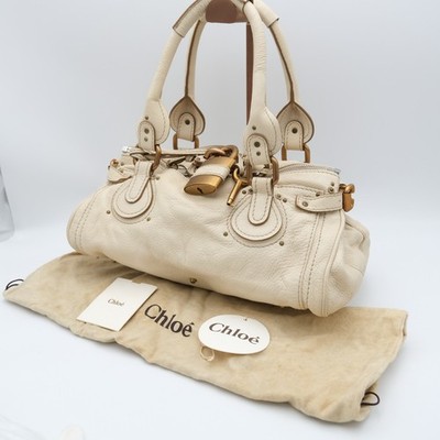 Authentic Chloe Paddington Ivory Beige Off-White Y2K Handbag w