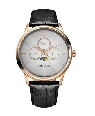 ADRIATICA Men Quartz Casual Watch Classic Dress Silver color Dial Waterproof Swi