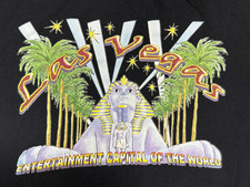 Vintage 90's Las Vegas Entertainment Capital Mens Large Black T-Shirt Alstyle