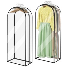 Garment Bags for Hanging Clothes 60” Long, Ultra Clear Suit Bags for Closet S...