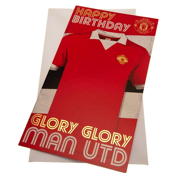 Manchester United Fc - Birthday Card Retro - Cards Gift Wrap - F300Z-image