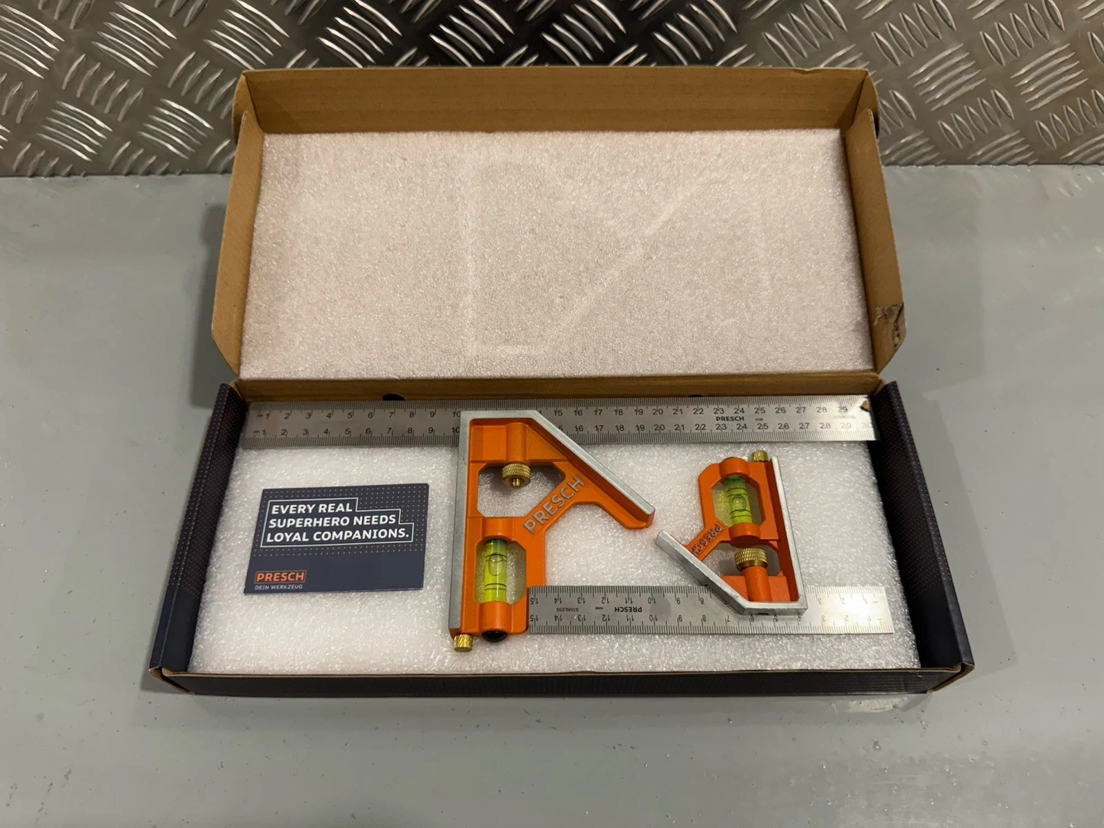 Presch 10110 Combination Square Set 150mm 300mm Metric Tools Brand New
