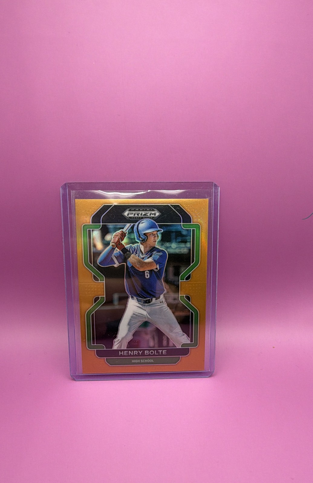 2022 Panini Prizm Draft Picks - Henry Bolte #PDP56 Neon Orange Prizm /50 (RC)