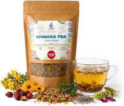 Chakra Tee 50g lose Blätter Kräuterchakra Ausgleichstee herrliche Mischung UK Ware