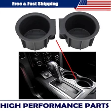 NEW 1Pair Front Center Console Cup Holder Rubber Insert For 2009-2014 Ford F-150