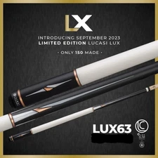 Lucasi LUX 63 Pool Cue Limited Ed Limited Only 150 Made Uniloc 11.75MM New!!!
