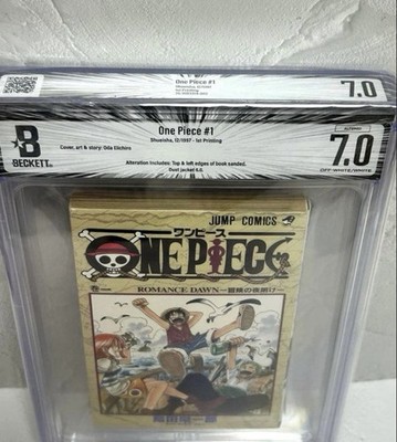 BGS 7.0 One Piece #1 Vol 1 1997 1st Printing Edition Graded Manga