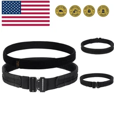 Tactical Gun Belt Molle Battle Belt 1.75" & 1.5" Rigger Heavy Duty Belt