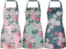 3 Pack Floral Aprons for Women with 2 Pockets, Mother'S Day Women Apron