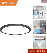 3200lm LED Flush Mount Ceiling Light, 12-Inch Slim Design for Instant Brightness