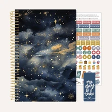 bloom daily planners 2026 Soft Cover Planner, 5.5" x 8.25", Midnight Sky