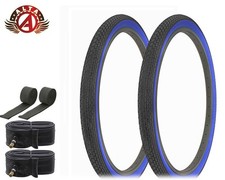 ALTA PERFORMANCE Bicycle 24"x 2.125" Black/Blue TIRES Classic Mini BRICK 6pc SET