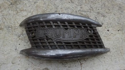 Triumph T120 etc original Chrom Mundorgel Benzintank Emblem NS 4127
