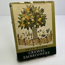 Erica Wilson Crewel Embroidery 1962 Illustrate Scribners Vintage Embroidery Book