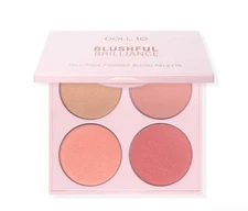 DOLL 10 Palette Blushful Brilliance Talc Free Mineral Blush 4 Shades NEW