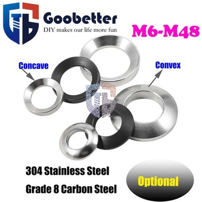 304SUS/Steel Spherical Gasket Concave+Convex Washer Conical Solid Countersunk