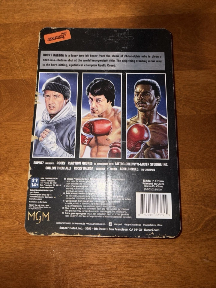 Rocky Balboa Super7 Reaction Action Figure, UNPUNCHED - Image 2 of 2