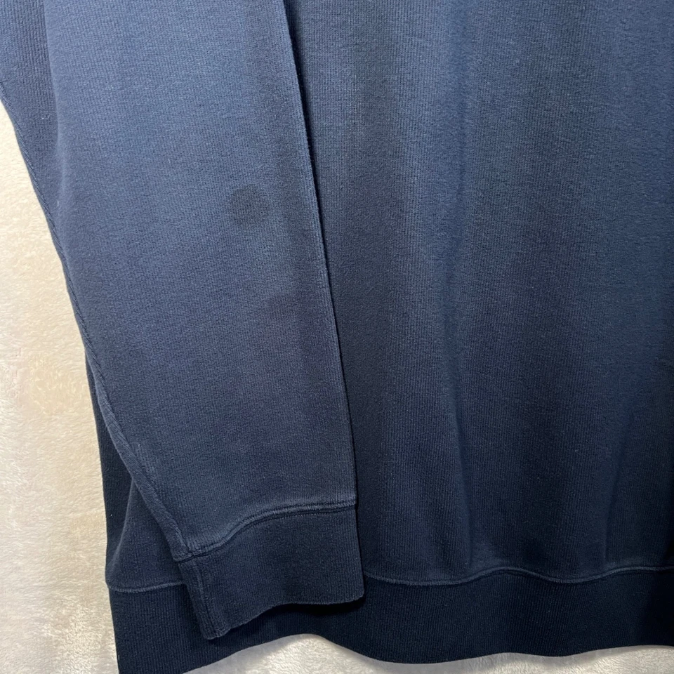 Lands End Mens XXL Tall Blue Quarter Zip Long Sleeve Pullover Sweatshirt *flaw - Image 3 of 4