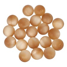 20 Pcs Acrylic Round Beads, 16mm Loose Beads for Jewelry Making, Ochre