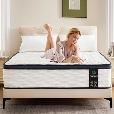 #ad 14quot; Queen Mattress Memory Foam amp; Pocket Coils Medium Firm Pressure Relief $355.99