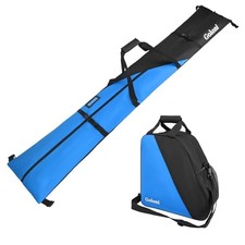 Ski Bag and Boot Bag Combo,Ski Bags for Air Travel,Snowboard Bag Black Blue