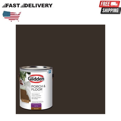 Glidden Porch & Floor 1 gal. Brown Satin Interior/Exterior Paint with Primer